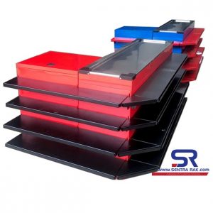 Meja Kasir with Shelving H800 L1200 D400 + 500 mm