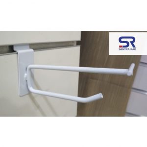 Hook double for Slatwall Panel 15 cm diameter 6mm