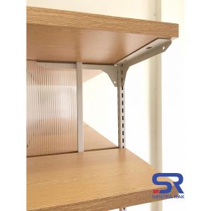 Wooden Shelf with Bracket for End