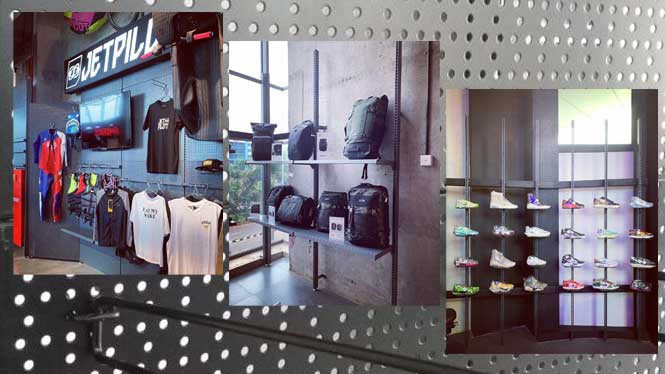 Display Toko Kreatif dari Rak Besi