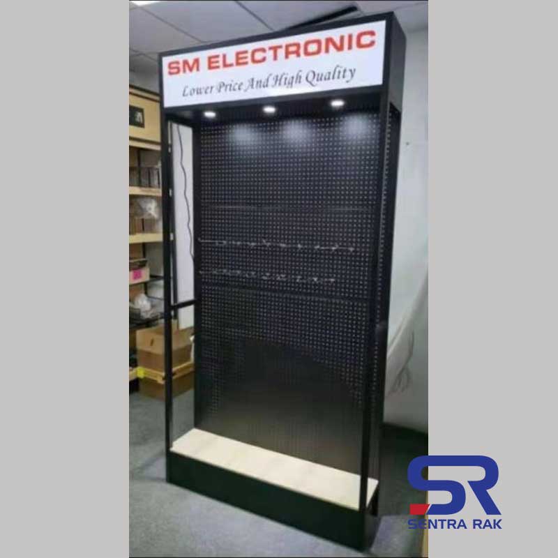 Rak Promo Perforated with Light Box - Black - Image 2
