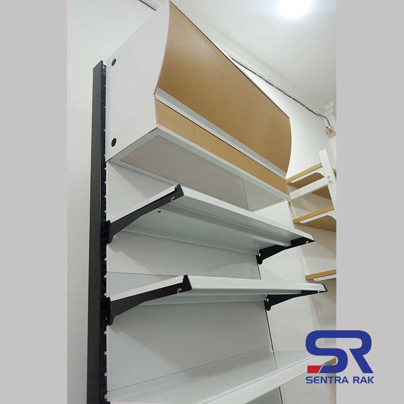 Rak Apotek Wall Gondola Starting 7 Susun dengan Canopy - Image 3