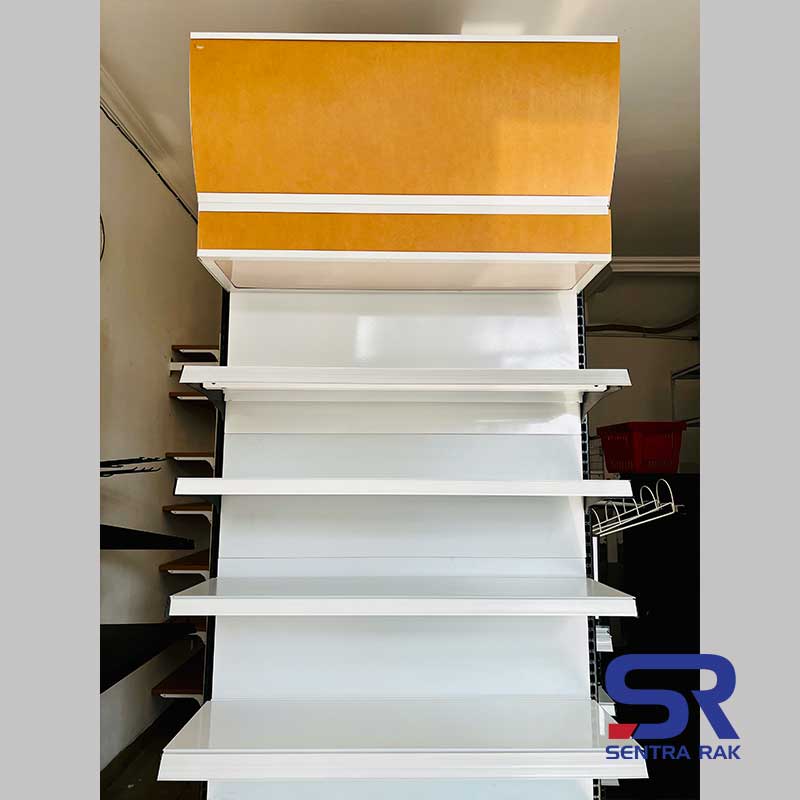 Rak Apotek Wall Gondola Starting 7 Susun dengan Canopy - Image 10