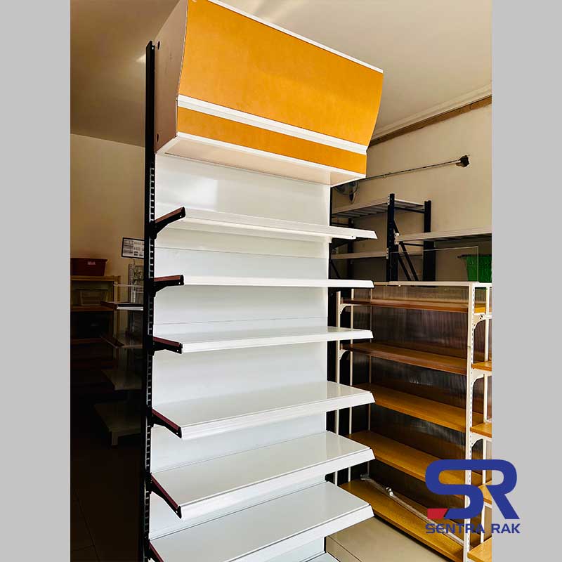 Rak Apotek Wall Gondola Starting 7 Susun dengan Canopy - Image 9