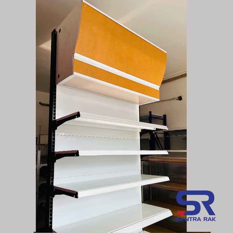 Rak Apotek Wall Gondola Starting 7 Susun dengan Canopy - Image 6