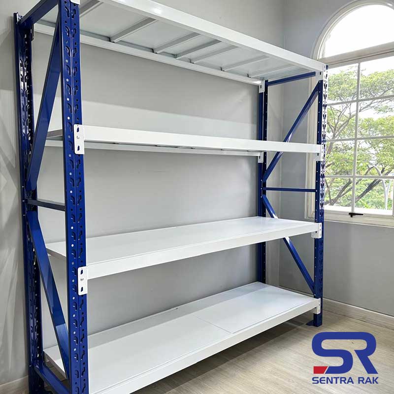 Rak Gudang Medium Duty 4 Susun Kapasitas 1.400 kg- Ukuran : 200 x 200 x 60 cm-Starting - Image 3