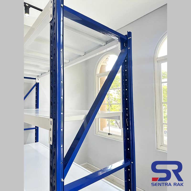 Rak Gudang Medium Duty 4 Susun Kapasitas 1.400 kg- Ukuran : 200 x 200 x 60 cm-Starting - Image 12