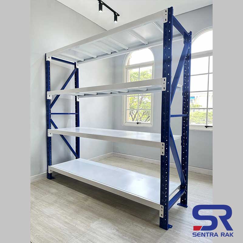 Rak Gudang Medium Duty 4 Susun Kapasitas 1.400 kg- Ukuran : 200 x 200 x 60 cm-Starting - Image 10