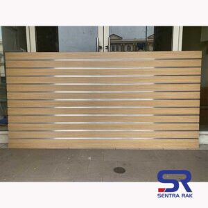 Wooden Slatwall panel L2440 H1220 -  Motif Kayu (Wooden)