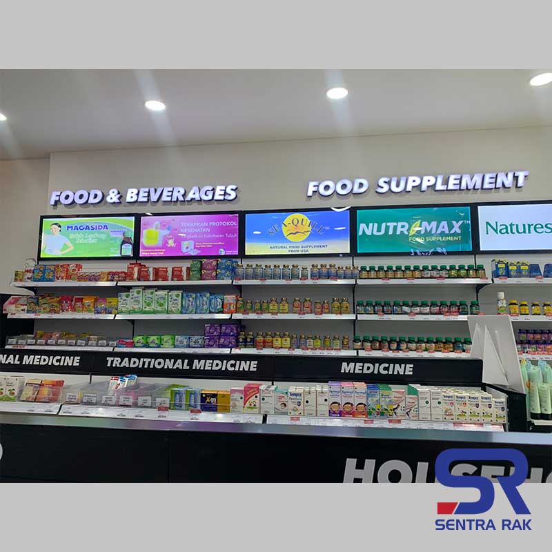 Rak Apotek with LED Slim Signage 5