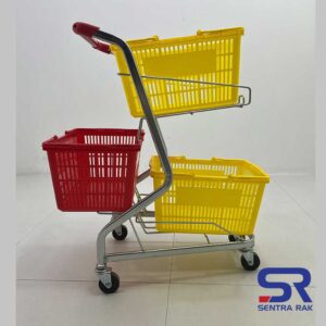 Trolley Belanja for Triple Basket