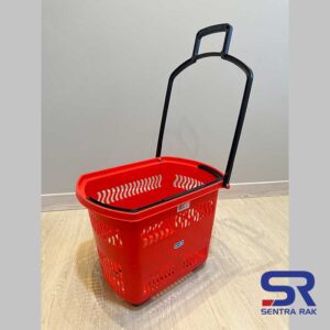 Keranjang Tarik 4 Roda Kapasitas 40 Liter