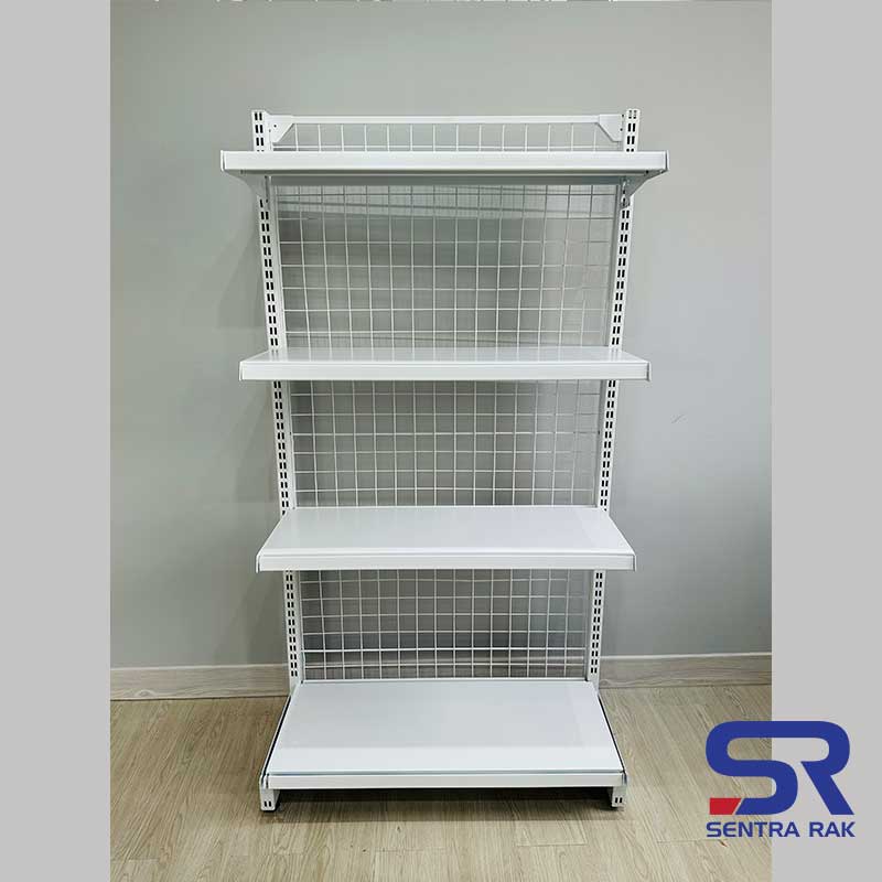 Rak Minimarket SR Single / End Cap (120x80x35 cm) - 4 susun