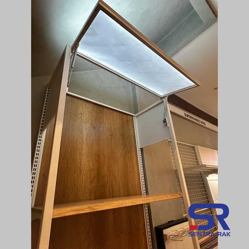 Rak Supermarket Wooden Backpanel Tipe Frame - Image 11