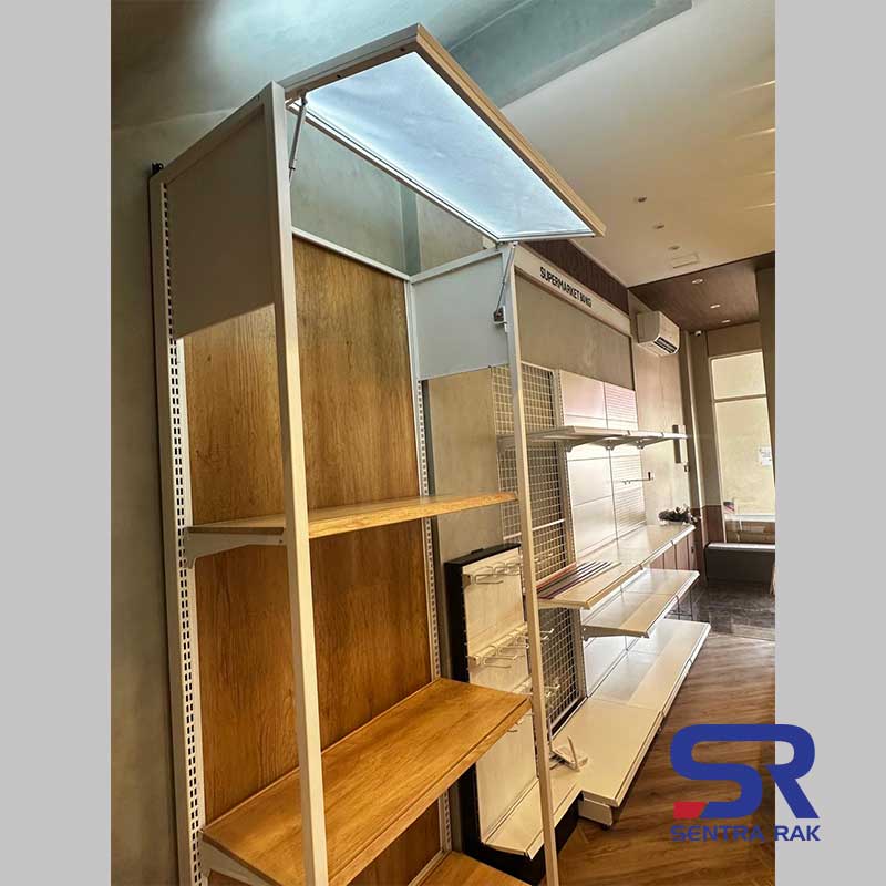 Rak Supermarket Wooden Backpanel Tipe Frame - Image 13