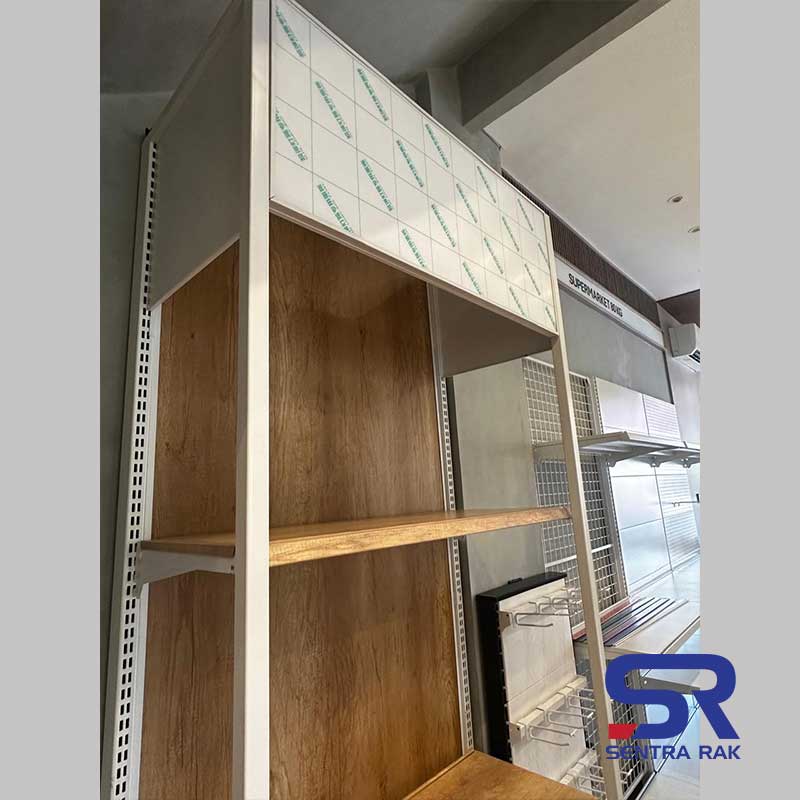 Rak Supermarket Wooden Backpanel Tipe Frame - Image 3