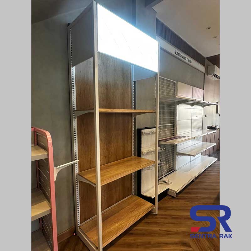 Rak Supermarket Wooden Backpanel Tipe Frame - Image 6