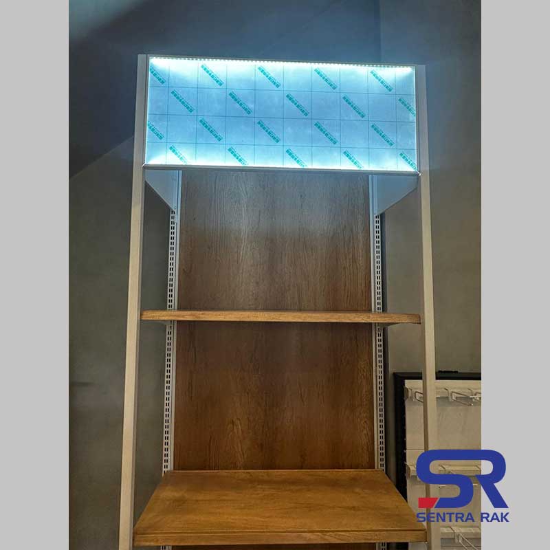 Rak Supermarket Wooden Backpanel Tipe Frame - Image 7