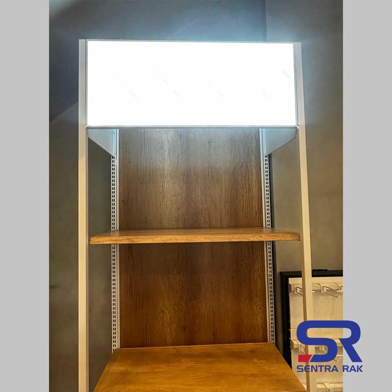 Rak Supermarket Wooden Backpanel Tipe Frame - Image 8