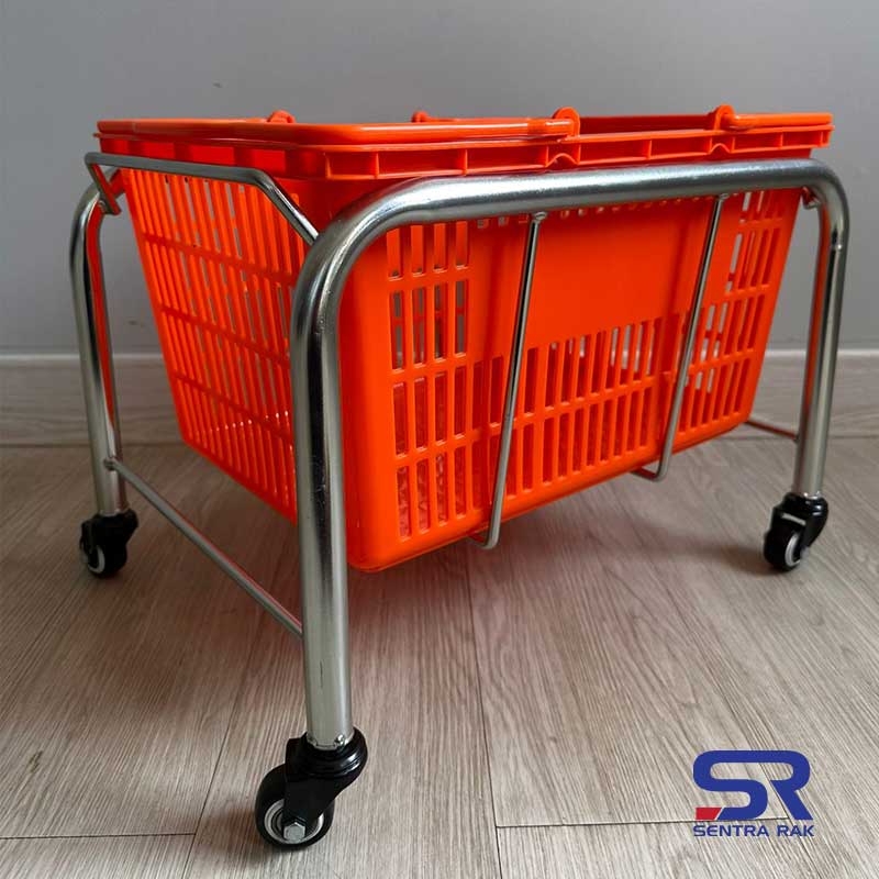Shoping Basket Display With Wheels - Image 4